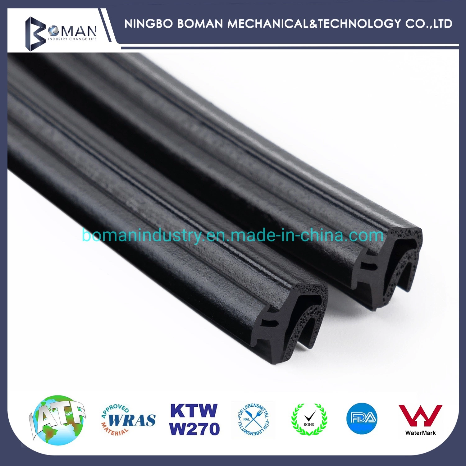 Car Accessories Extruded Rubber Strips in NBR Material