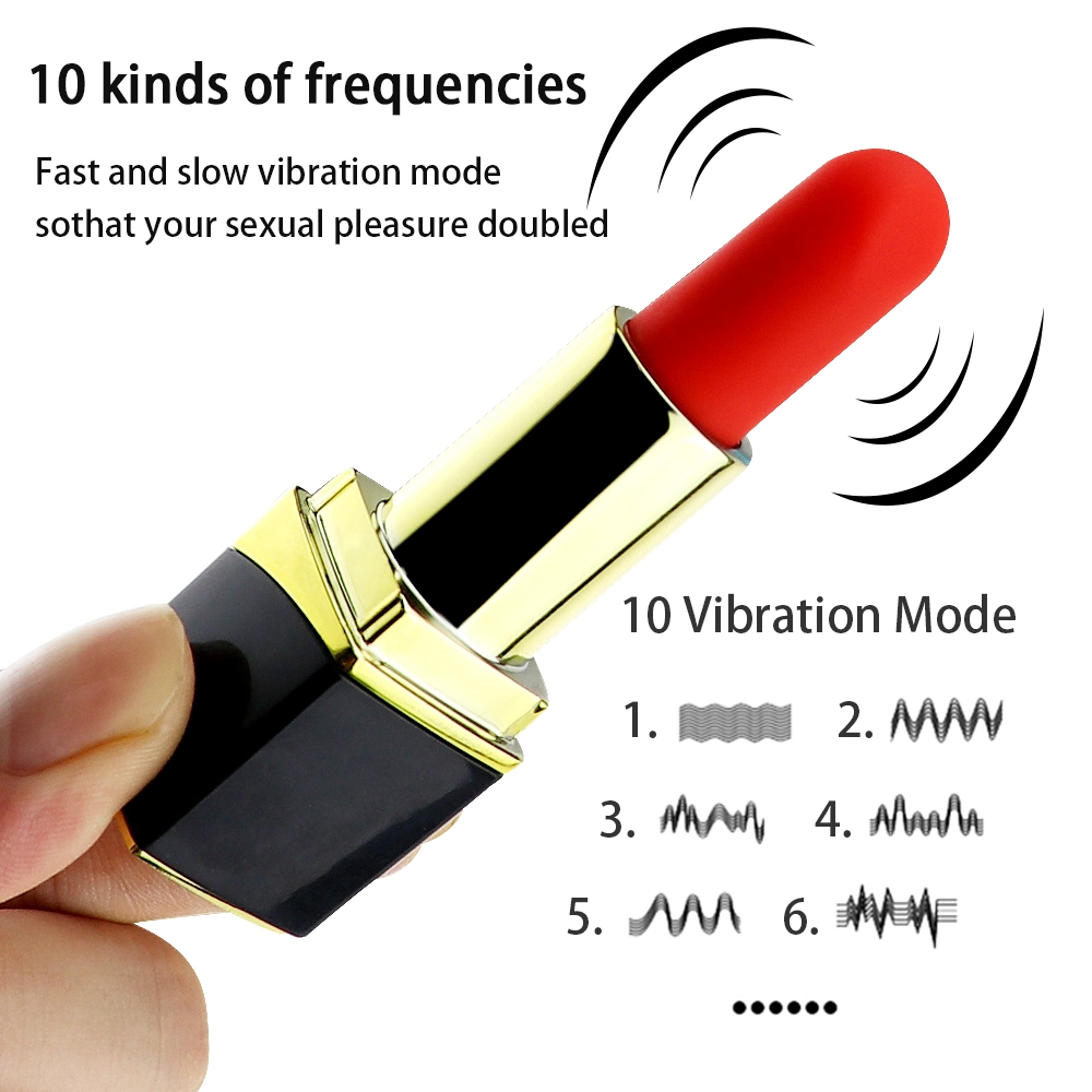 10 Modes Vibration Bullet Nipple Massage Clitoris Stimulator Erotic Products Mini Lipstick Vibrators