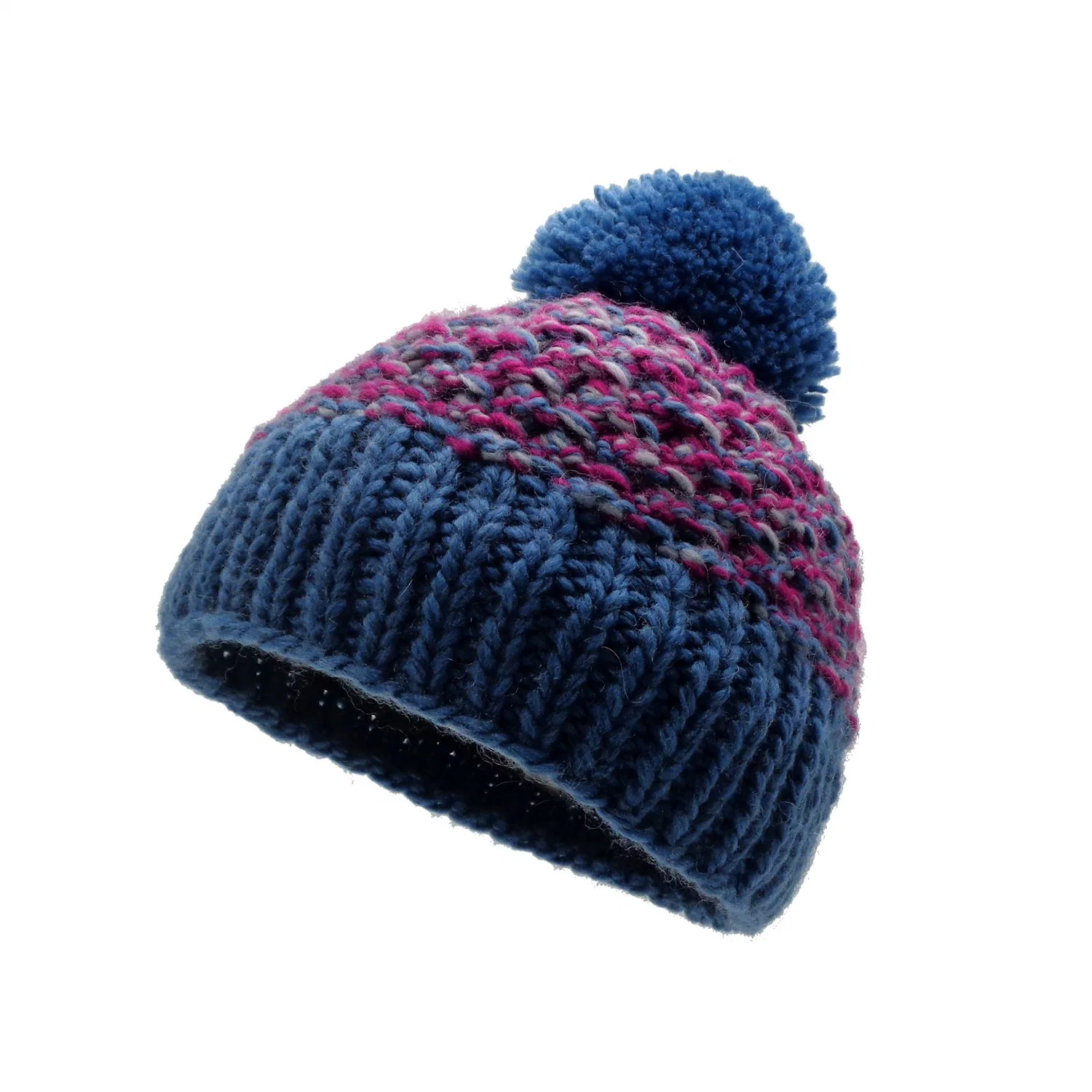 Custom Fashion Winter Warm Color Strip Knitted Handmade Gifts Caps