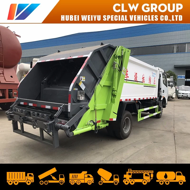 6cbm 8cbm Waste Compactor Garbage Truck Rear Loader Garbage Compressed Truck