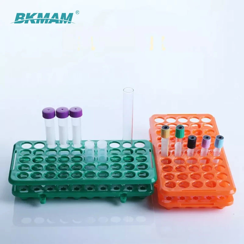 Sampling Test Tube Holder Orange Blue Red Green 50 Wells Plastic Test Tube Rack