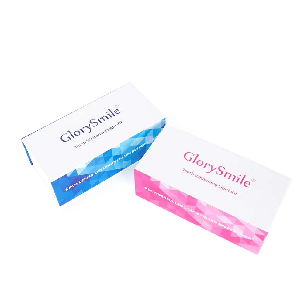 Glorysmile Blue Mini LED Light Home White Device Teeth Whitening Kit System with Carbomer Gel Bleaching