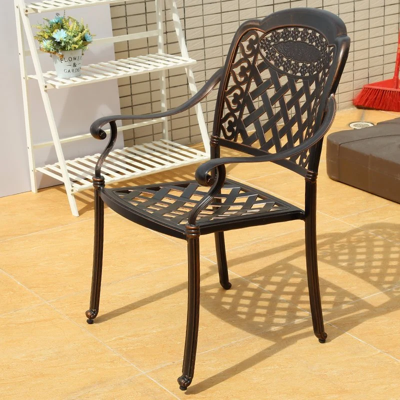 Cast Aluminum Table Chair Single Seat Sofa Set Design Outdoor Garden Furniture