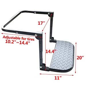 Marchepied mobile pour pneu de 14.4 po de vus de camionnette