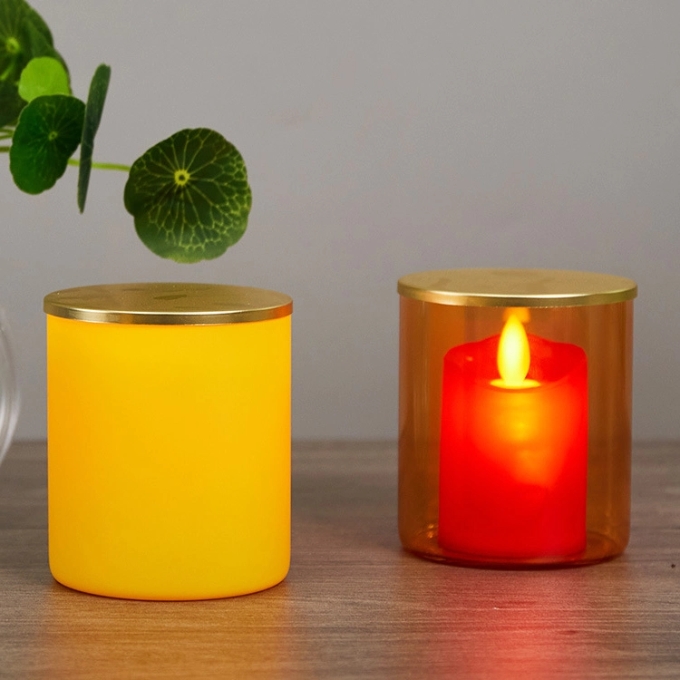 High Quanlity Simple Transparents Glass Candle Cup Candle Holder