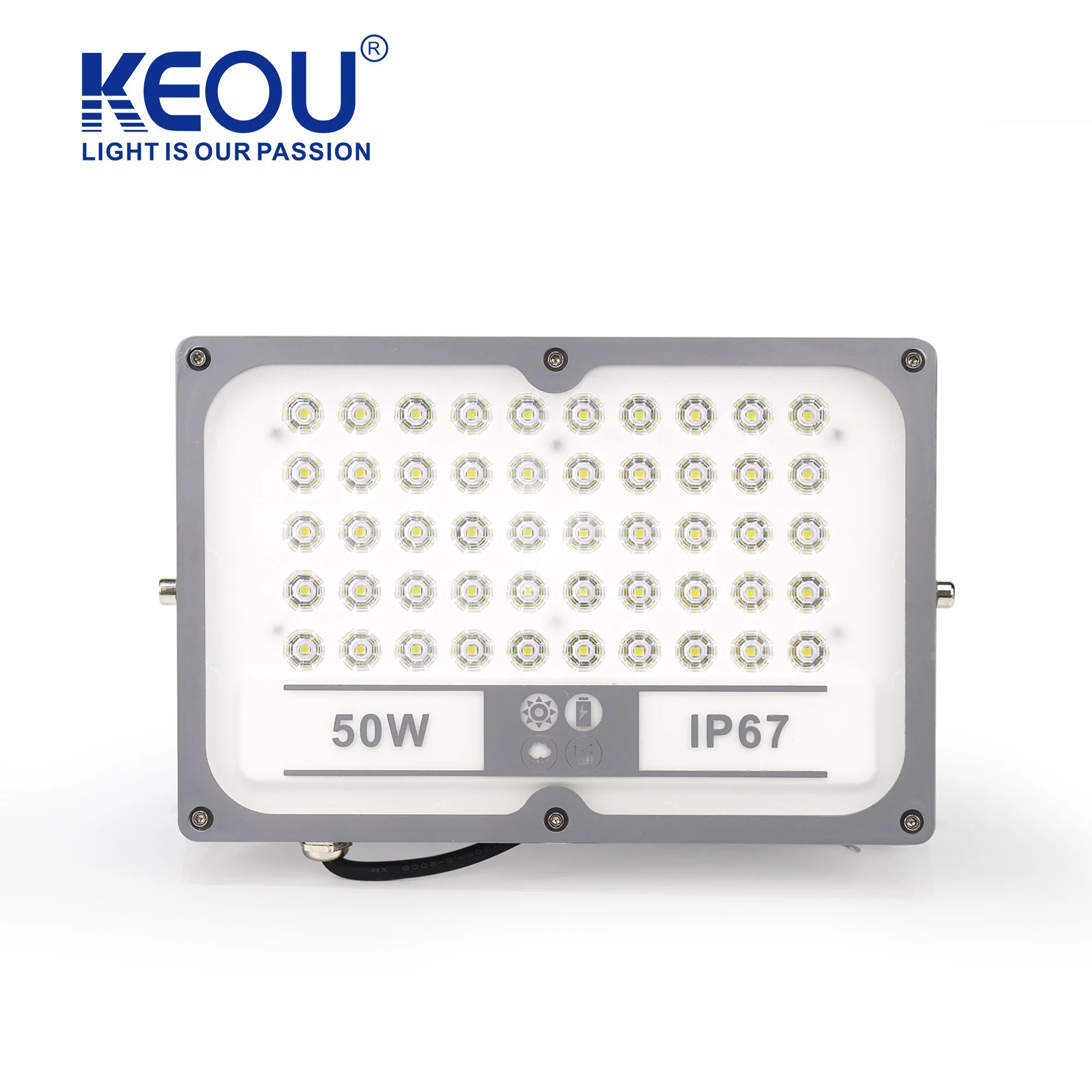 Keou Wholesale/Supplier Waterproof IP67 50W Tempered Glass Outdoor Light RGB LED Flood Light Fixture