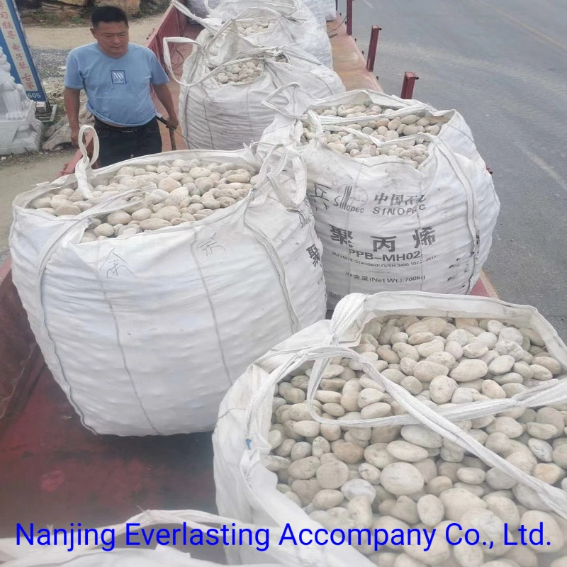 China barato Pura nieve Blanco Cobbles Playa lavado Pebble Piedra