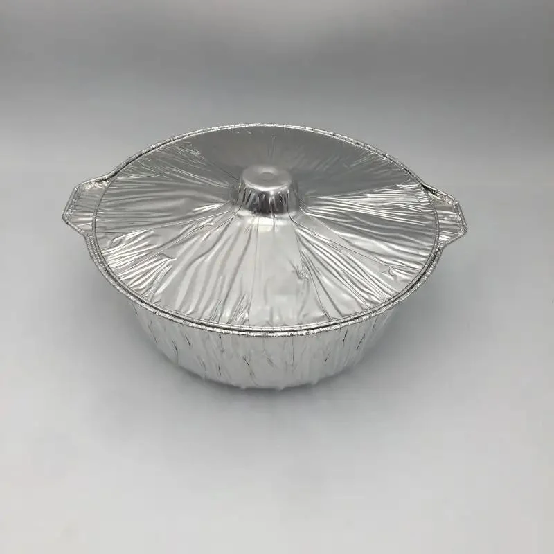 250ml 500ml 800ml saque el recipiente de aluminio para la lámina de comida rápida Con tapa