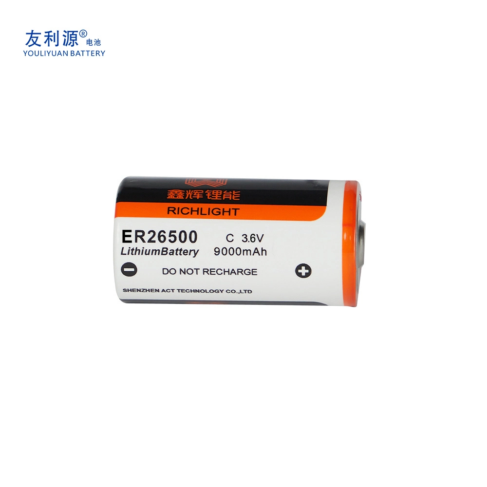 Er26500 3.6V 9000mAh Fabricant /usine Vente à chaud Vente en gros Li-MnO2 bon marché Batterie pour mini haut-parleur/éclairage flash d'équipement de beauté avec rose ce