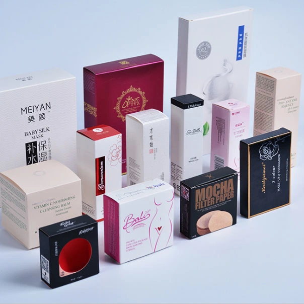 Custom Printed Craft Packing Jewelry Cosmetic Perfume Cardboard Box Paper Gift Lipstick Mask Moisturizer Lotion Makeup Remover Packaging Box Printing