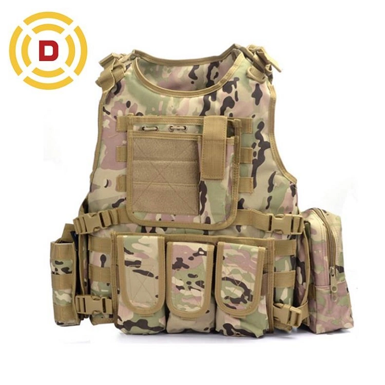 Multicam Camouflage Military Outdoor Police Tactical Vest with Pouches