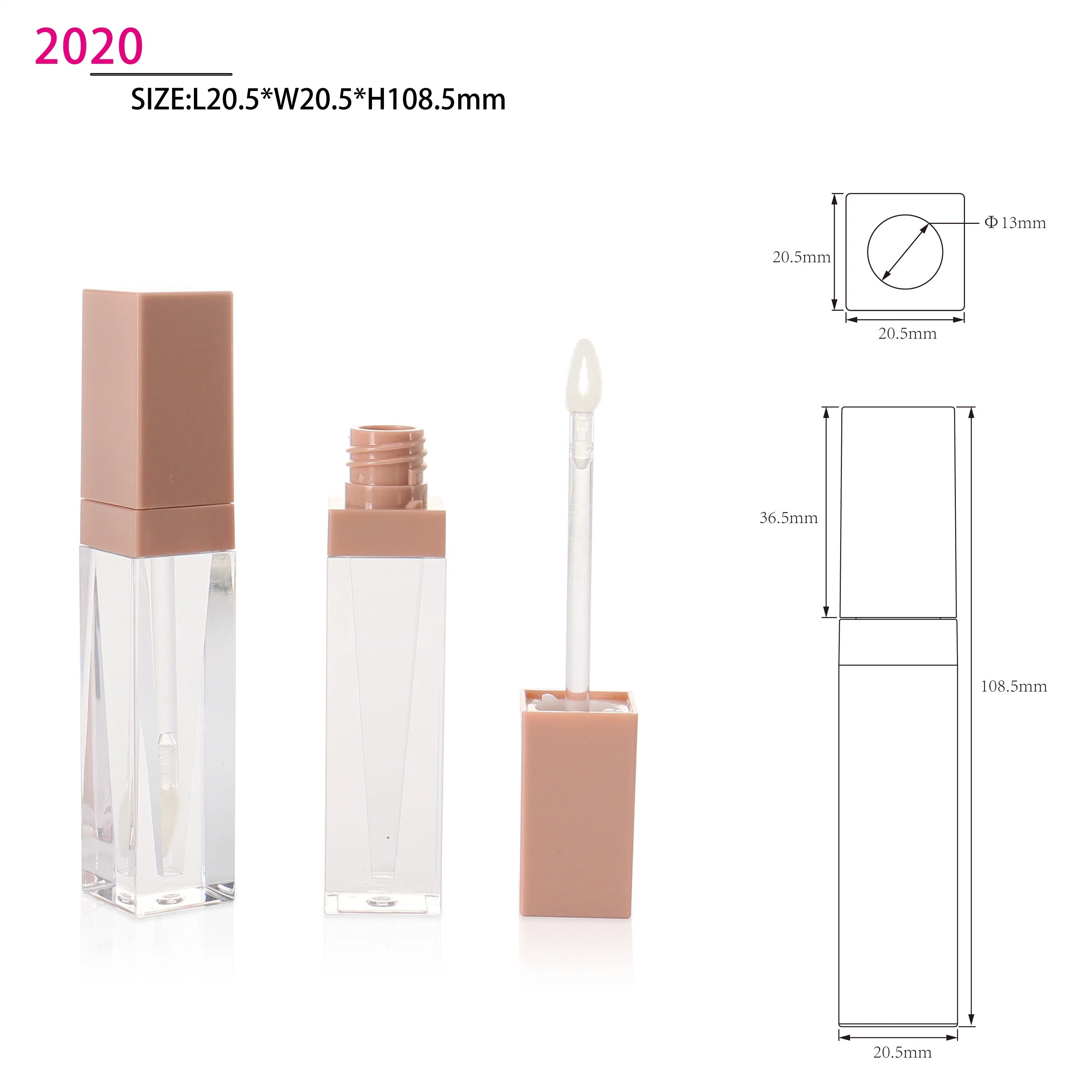 ODM Pink Color Portable Lipgloss Containers and Packaging Private Label Plastic Lipgloss Tubes Cute