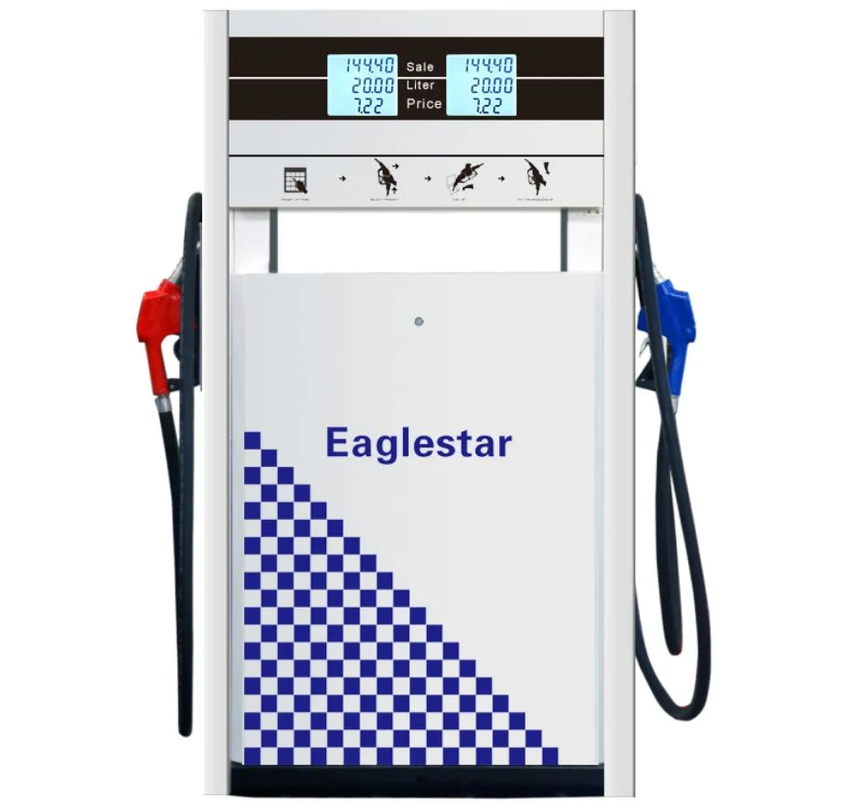 Dispensador de combustível de alta qualidade Eaglestar, bicos duplos, máquina de bombas de gasolina Dispensador de combustível