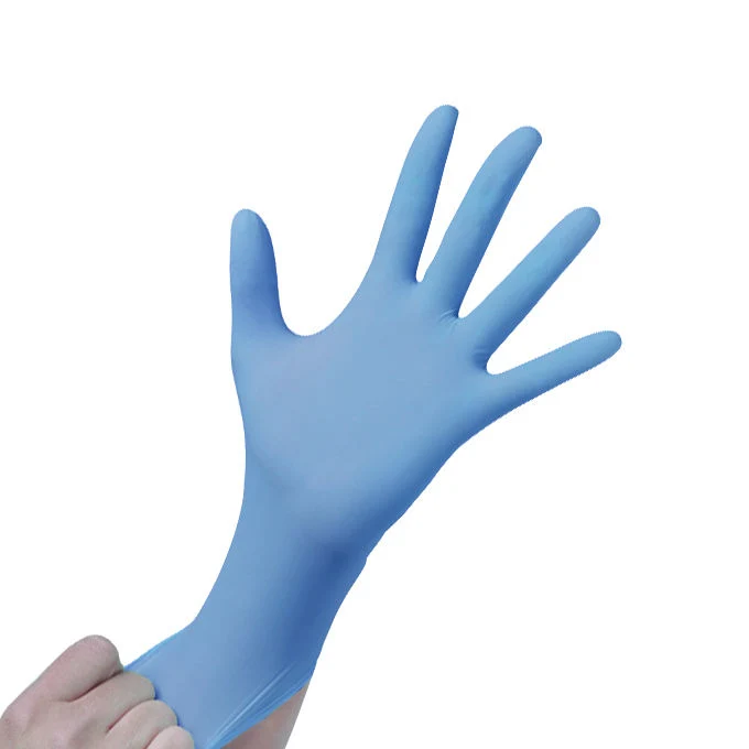 Blue China Nitrile Powder Free Gloves Examination for Sale