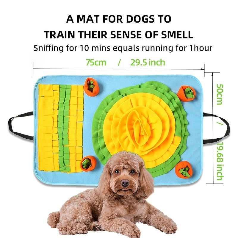 Entraînement de reniflement de chien Tapis olfactif Couverture d'activité Tapis d'alimentation pour chien Nourriture pour animaux de compagnie Couverture Jouet