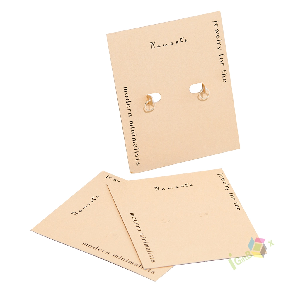 Custom White Earring Packaging Card Jewelry Display Card Earring Packing Card