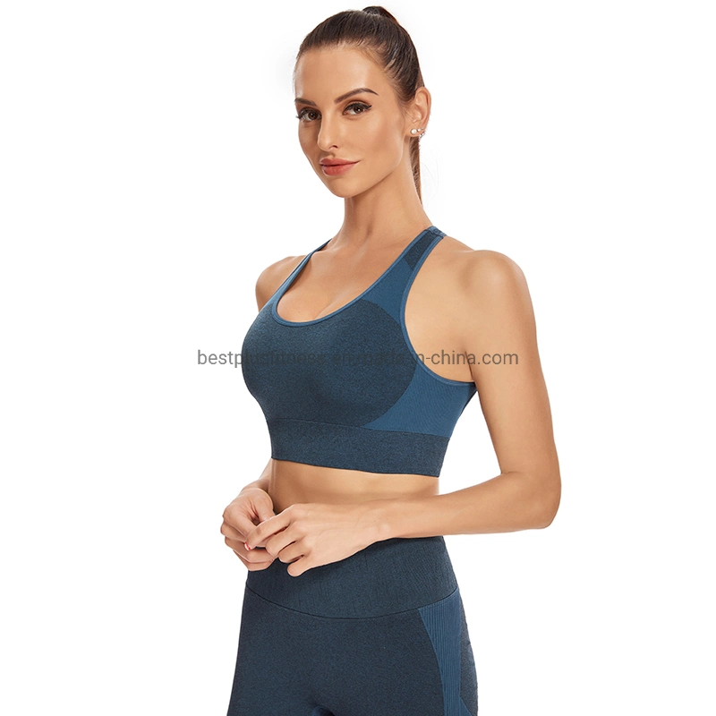 Exercise Outfits for Women 2 Pieces Seamless Yoga Sports Fitness Workout Set Sportswear Gym Clothes