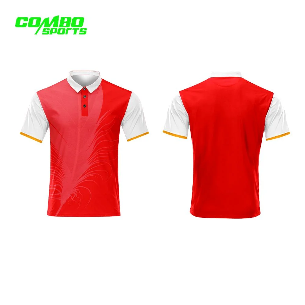 Gavetas todo personalizado Impressão homens Quick-Drying Poliéster Tops Team Sports Club camisa Polo