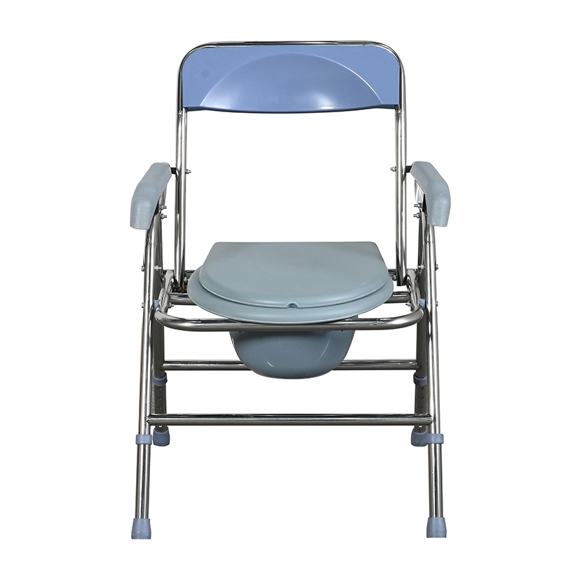 Multiple Styles Foldable Metal Commode Toilet Chair for Elderly