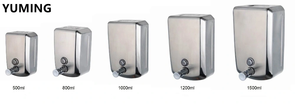 Wall Mounted 304 SUS Stainless Steel Soap Dispenser Bathroom Sanitary Items