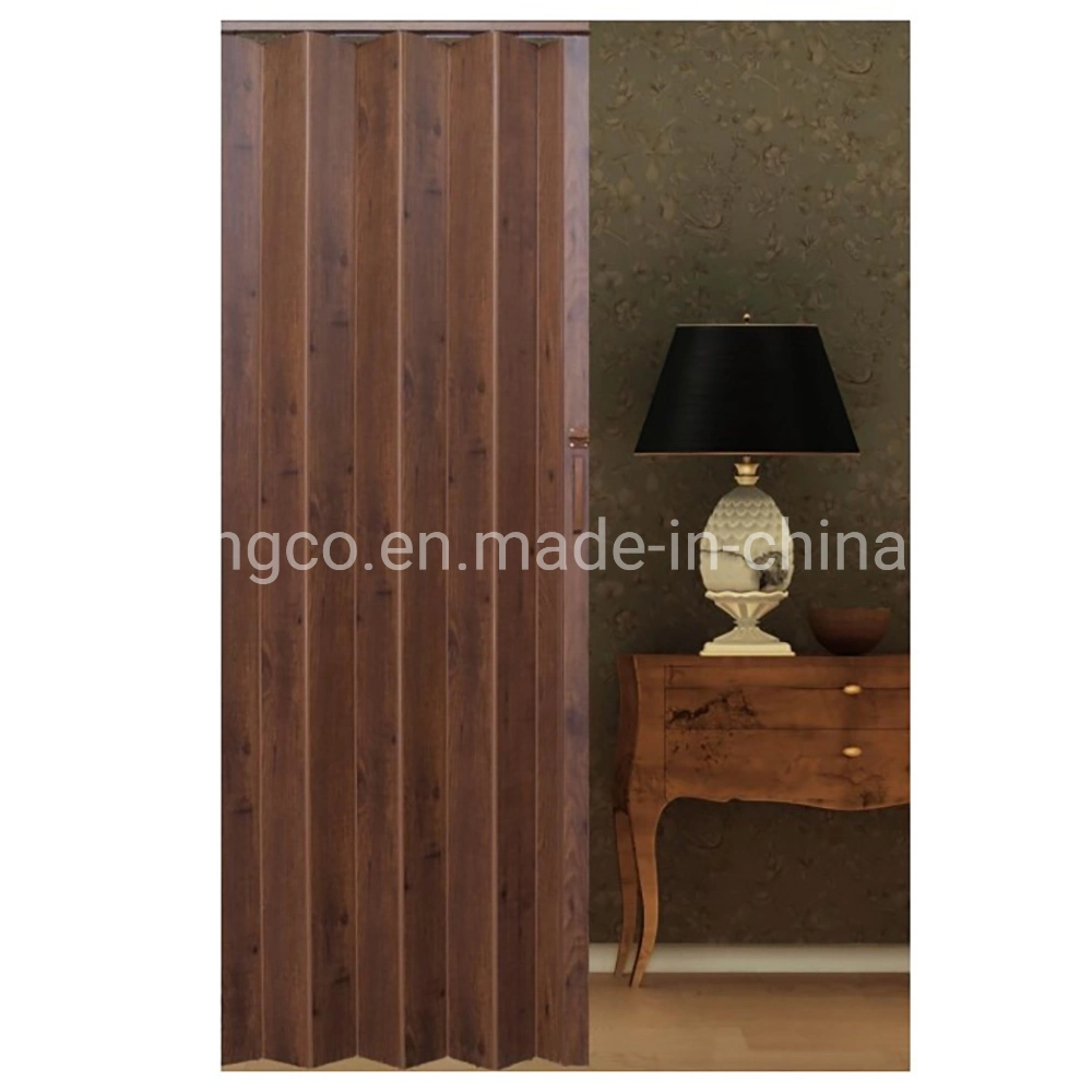 Habitación de PVC divisores horizontales de la prueba de fuego en forma de acordeón decoración interior puerta plegable con CE