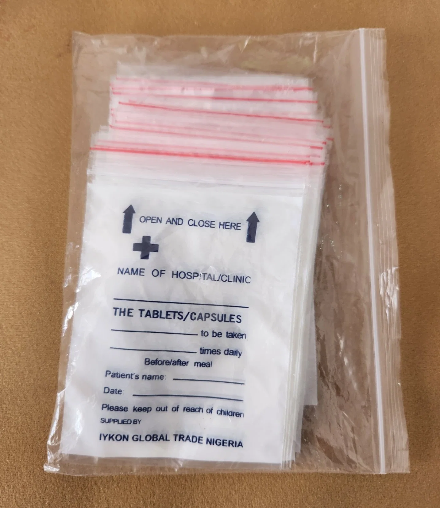 Medicamentos Envelope Medicines sacos Ziplock