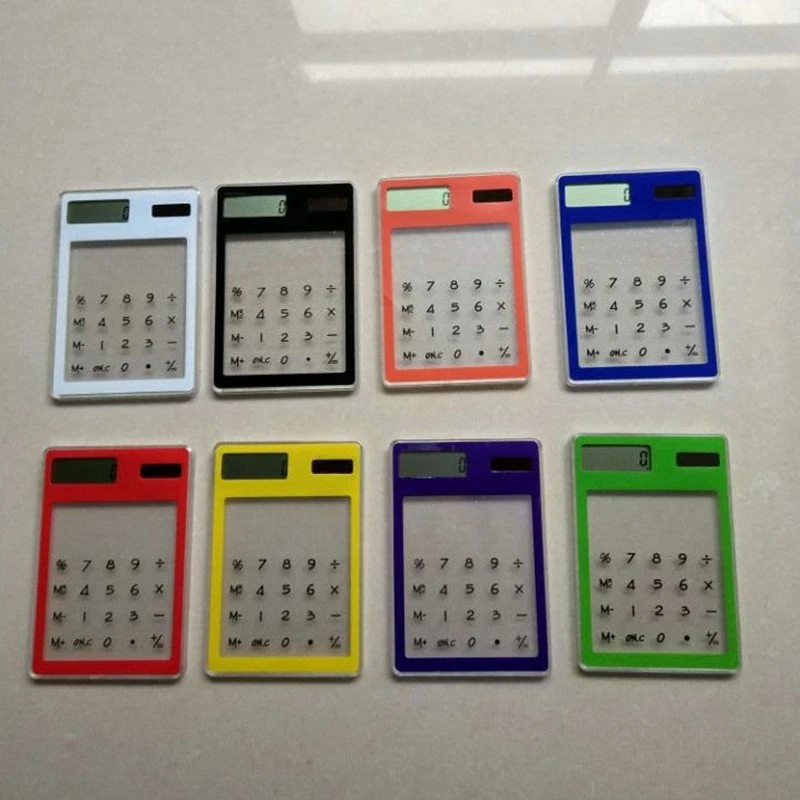 Francia mejor venta de los estudiantes Stationery Office Utilice plástico de color caramelo Kawaii calculadora financiera electrónica de escritorio