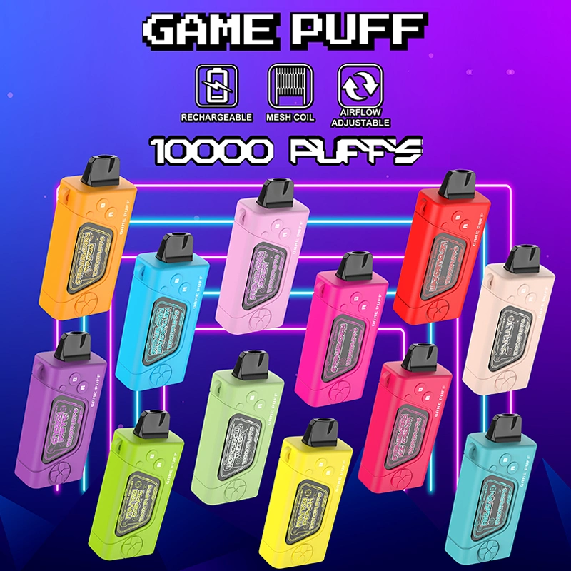 100% Original Airflow Game Puff Disposable E Cigarette 10K Puffs Mesh Coil Wholesale/Supplier Price