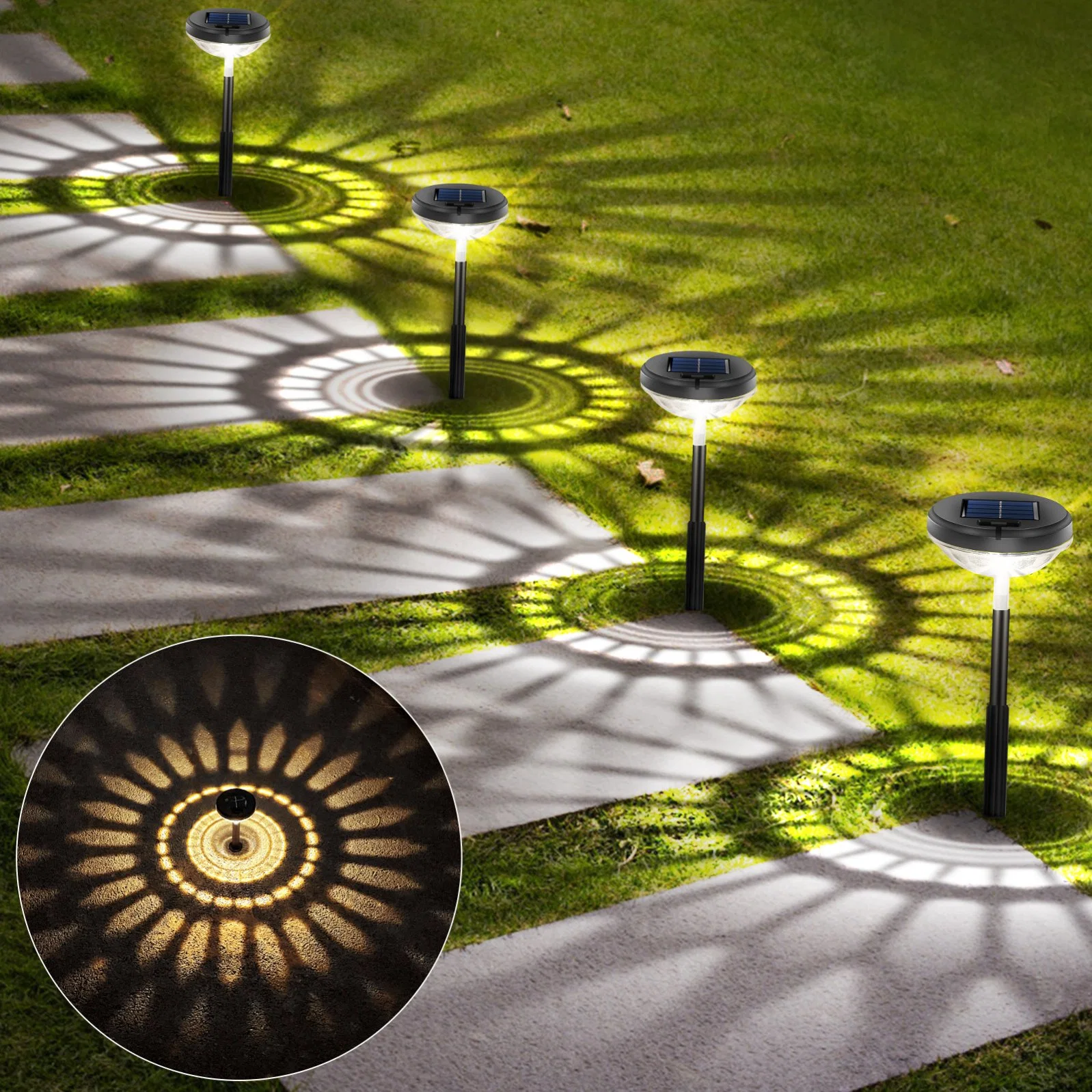 Jardín de Luz Solar LED exterior IP67 Super brillante lámpara de césped en el patio el patio de la pasarela decorativos paisaje