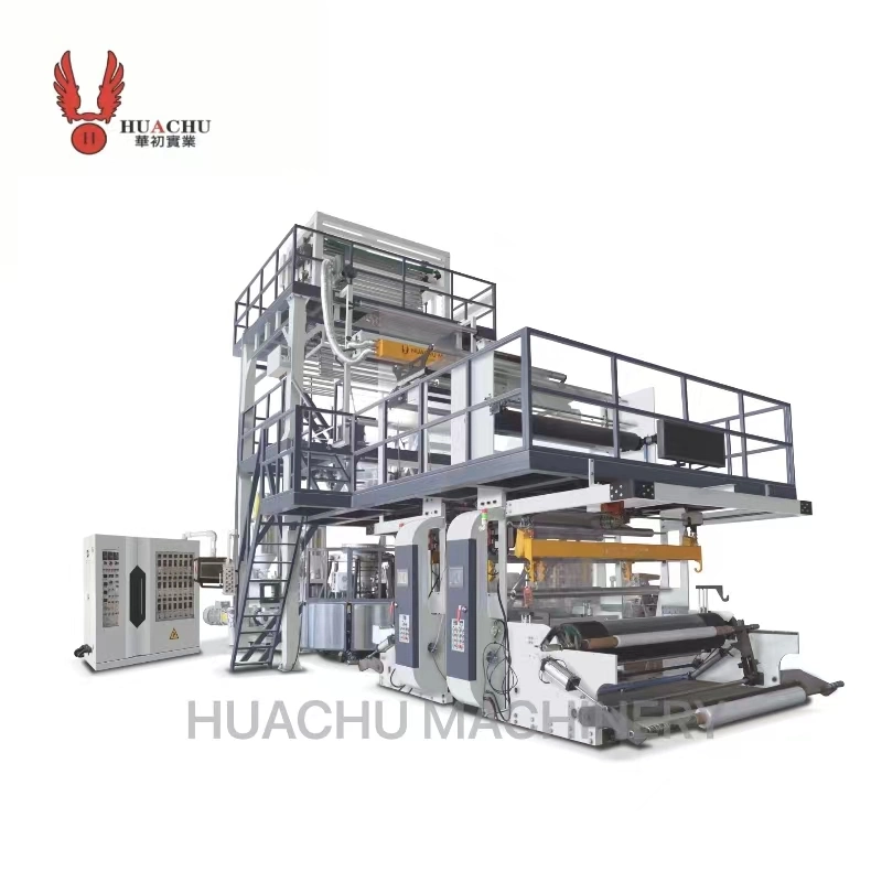 Full Auto Biodegradable Plastic Blowing Film Machine Plastic Bag Film Extruder Machine with Printing Machinery Factory New