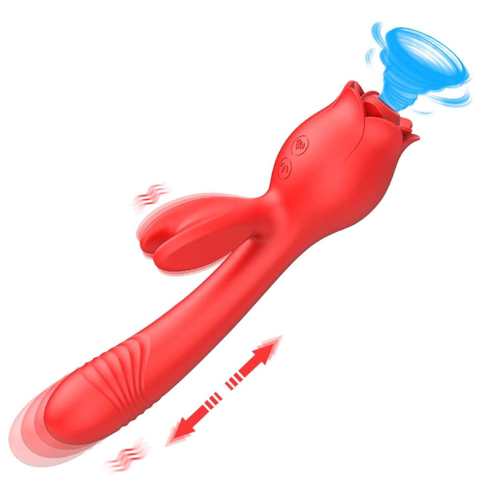 2023 Newest Rose Shape Rabbit Shape Best Massager Couple Sucking Sex Toy Best Vibrator G Spot