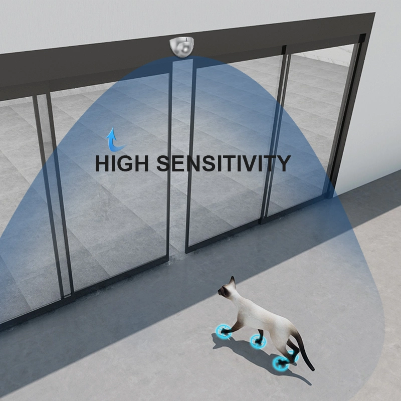 Doortec 24GHz Negro Microondas sensor de movimiento de puerta automática de infrarrojos