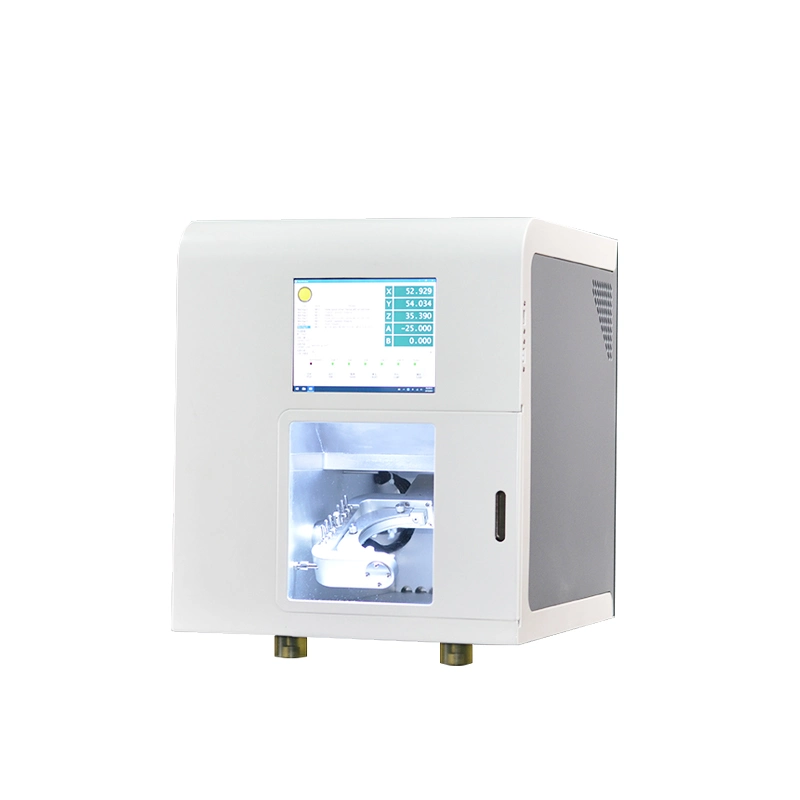 Máquina de corte automática para blocos Zirconia CAD Cam Zirconia de 5 eixos Fresa