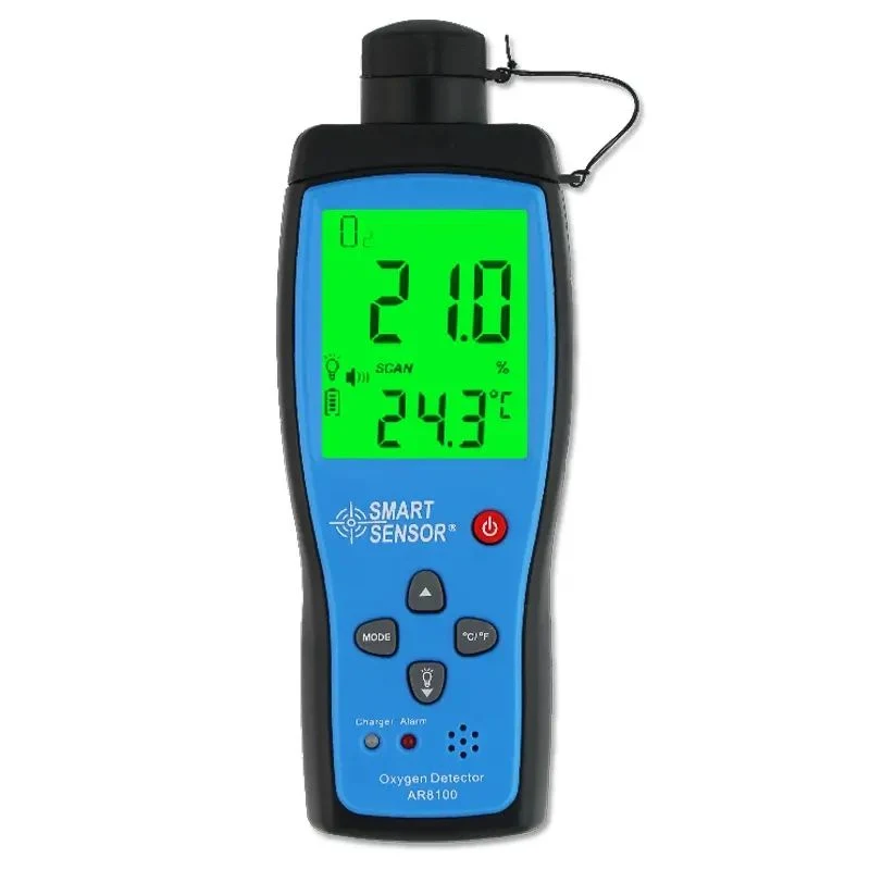 Ar8100 Portable Smart Sensor 0~25% Vol O2 Concentration Meter