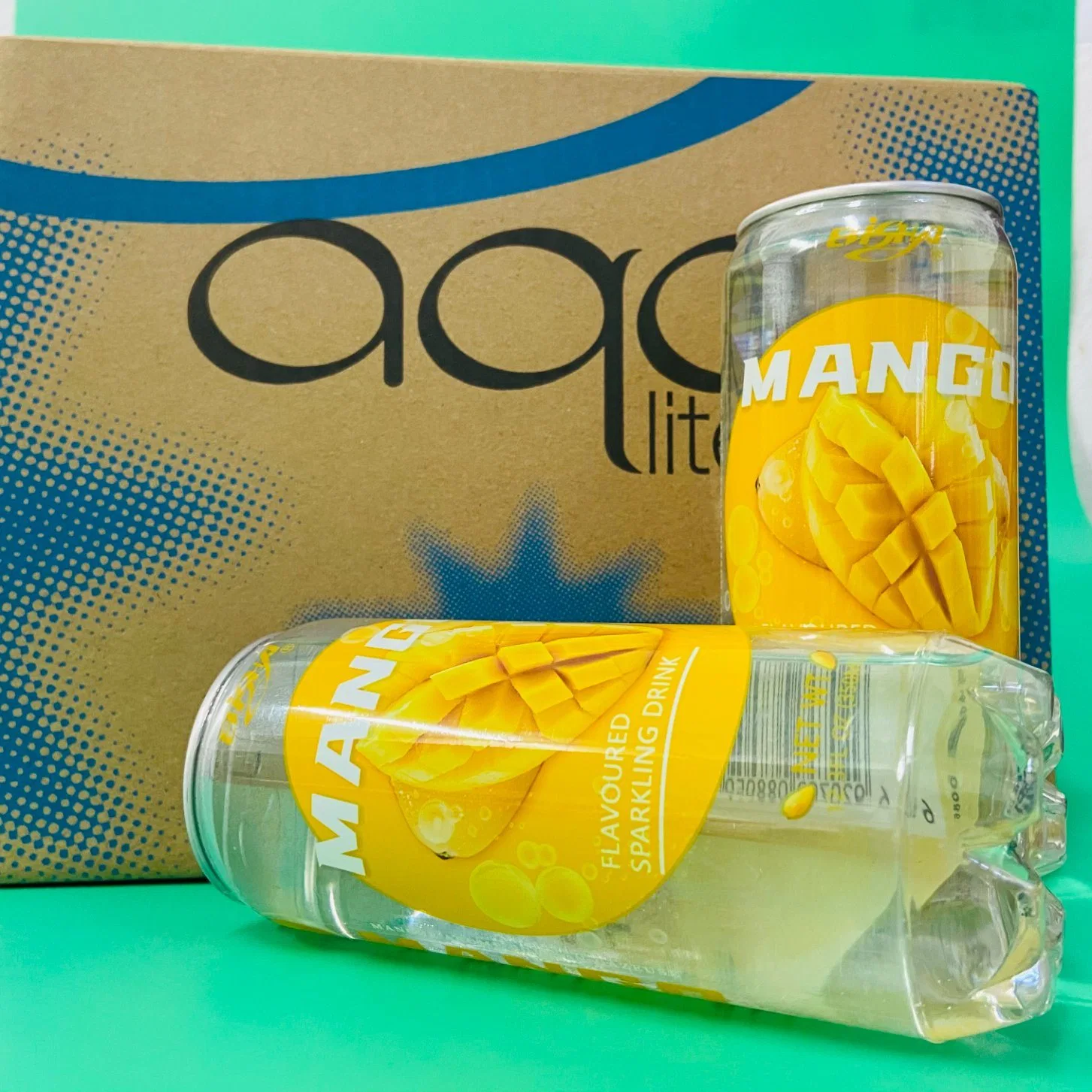 La alta calidad 350ml puede chispeante agua carbonatada con sabor a mango - Servicio de OEM