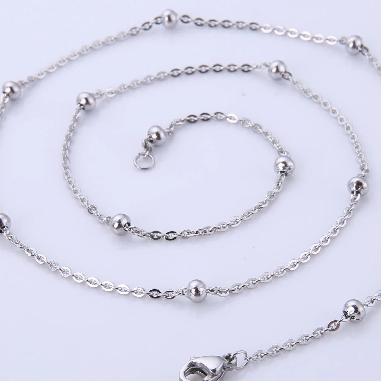 Imitation Jewelry Gold Plated Rose Gold Anklet Bracelet Fashion Stainless Steel Jewellery Making Chain Necklaces