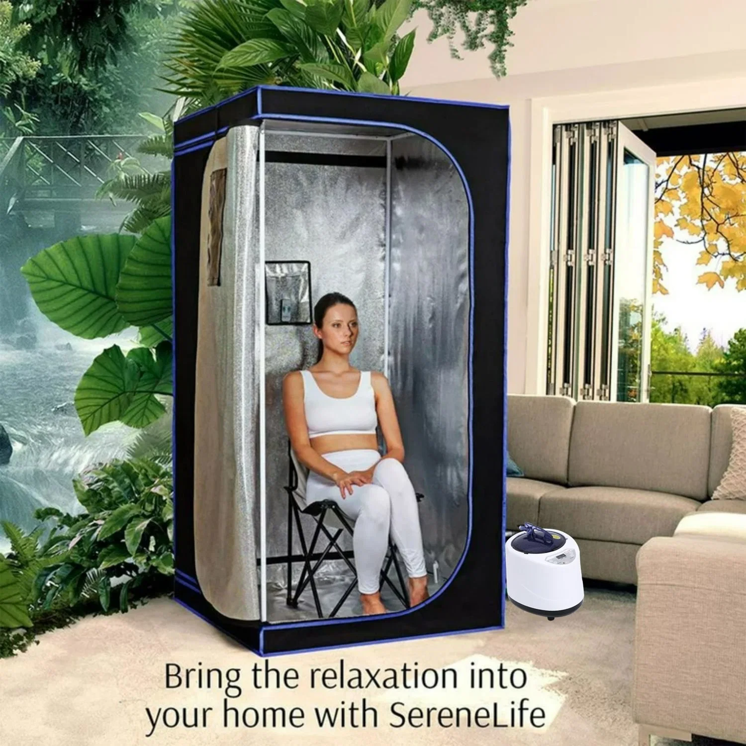 Juego de sauna de vapor para casa de cuerpo completo Sauna de vapor plegable grande Spa para una persona