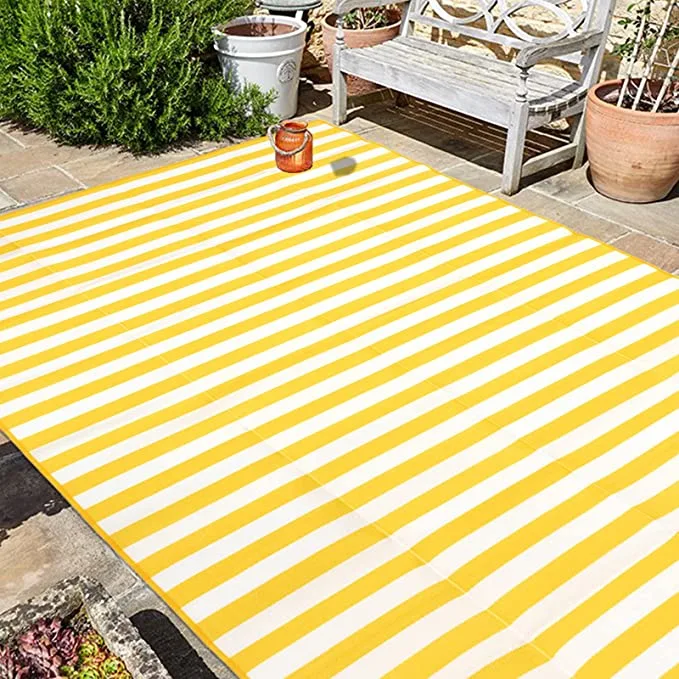 Znz Recycled Plastic Rugs Patio Mat Outdoor Folding Outdoor Patio Floor Carpet PP Woven Mat