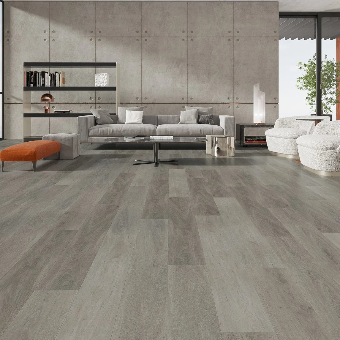 Amostra gratuita preço atrativo novo tipo SPC Flooring Vinyl Plank Placa de pavimentos SPC de 6 mm com pavimento híbrido Cork