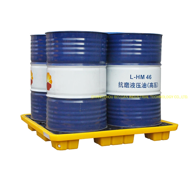 4 Drums Heavy Duty Oil Chemical Anti-Spill Detachable Plastic Pallet with Factory Price for Sale