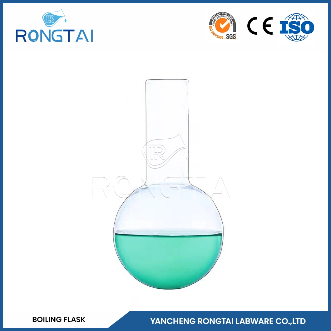 Rongtai Lab Glassware Glass Suppliers Quartz Boiling Flask China 250ml 500ml Bottom Boiling Flask