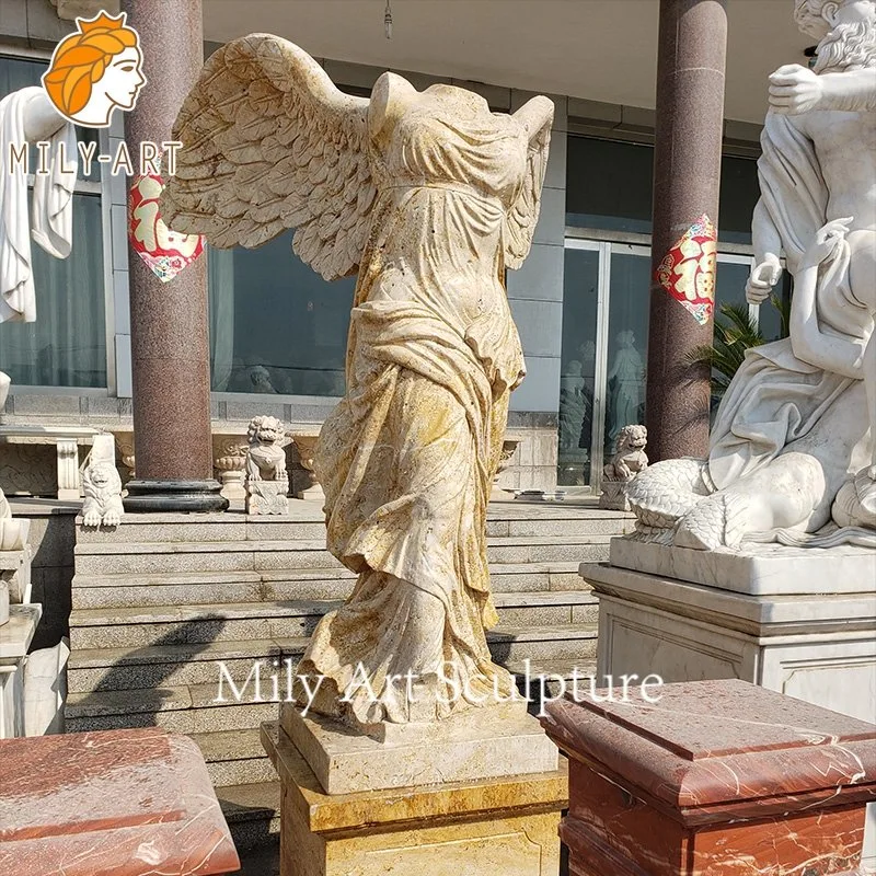 Life Size Famous Greek Figures Hand Carving Marble Victory Sculptures