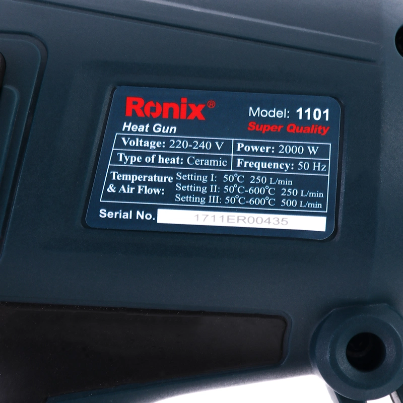 Reix modelo 1101 2000 W Ajuste rápido da temperatura Ar quente elétrico Pistola de soldar de plástico por plástico retráctil