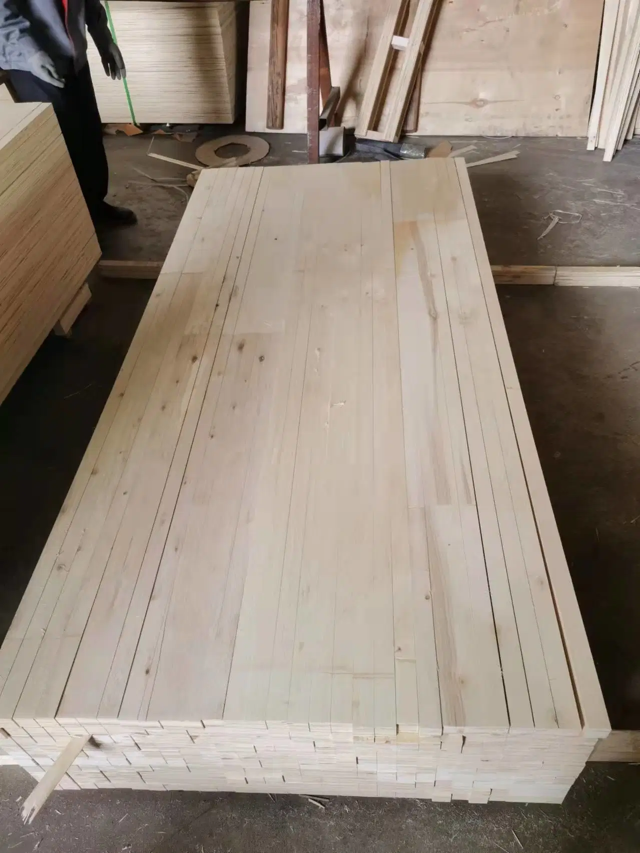 100% E1 contrachapado de chopo LVL utiliza para bastidor de la puerta de madera de álamo / LVL utiliza para la tablilla de cama