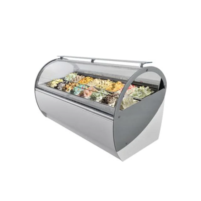 Grace Modern Portable Counter Top Gelato Container Showcase Freezer Machine Ice Cream Display