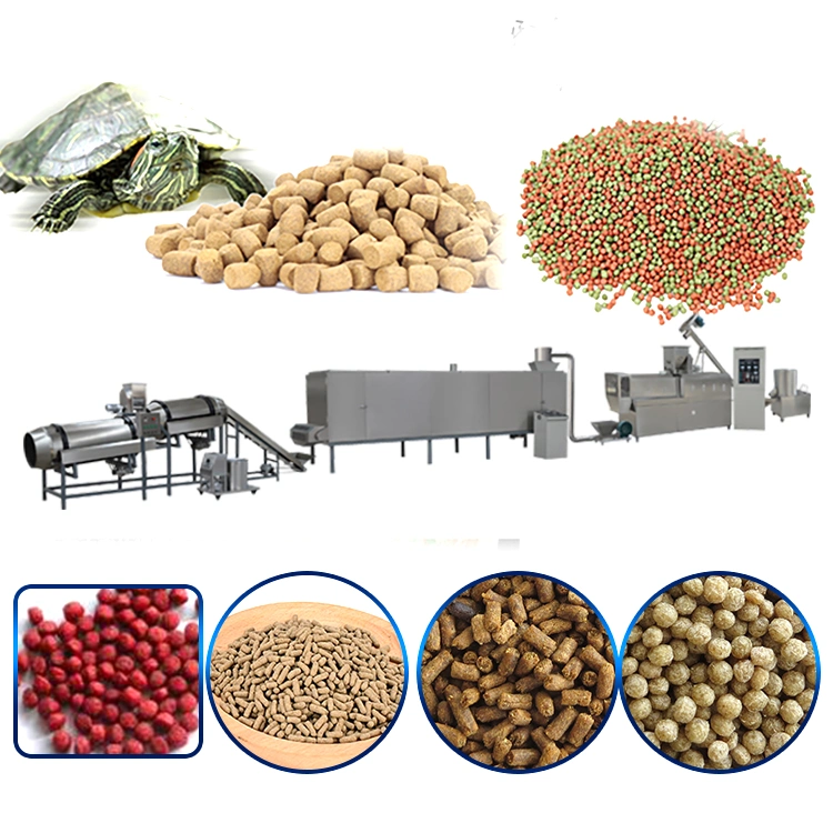 Twin Screw Extruder Machine Pet Feed Machine Floating Fish Food Production Line