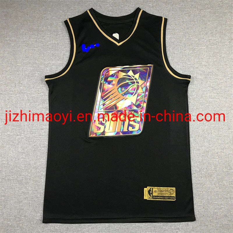 Großhandel/Lieferant Dropshipping Günstige N-B-A Diamond Edition Black Golden Jersey Swingman