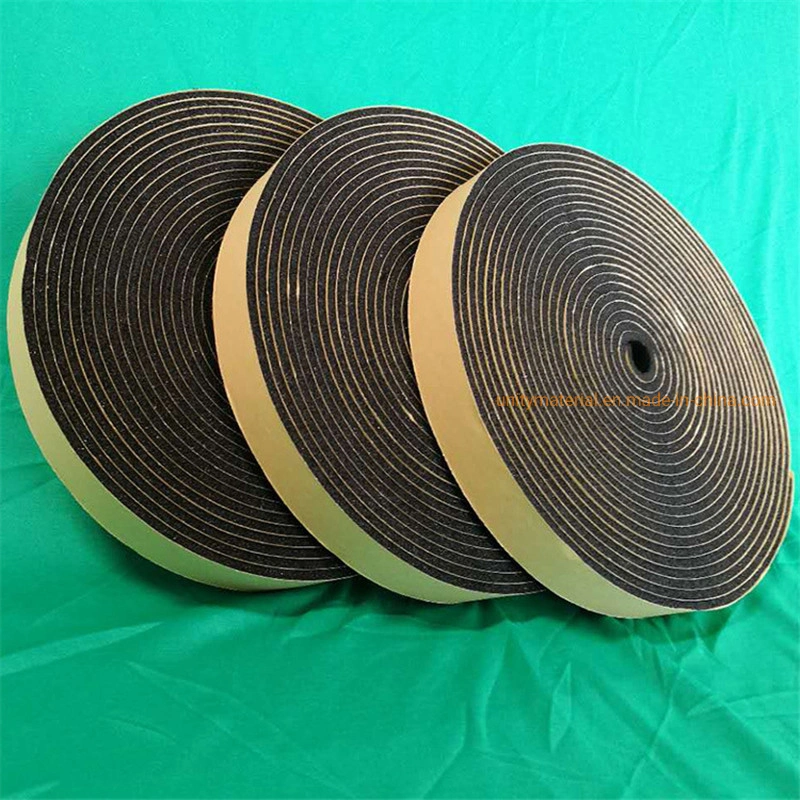 Fire Flame Resistant Thermal Heat Insulation Self-Adhesive Rubber Plastic Sponge Foam Sealing Strip with One Side Aluminum Foil Coated