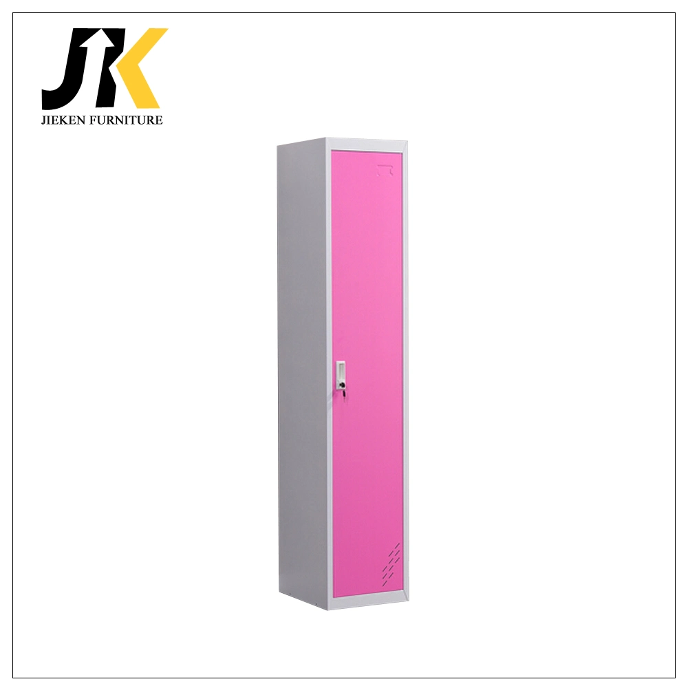 Single Door Pink Narrow Steel Wardrobe/Locker