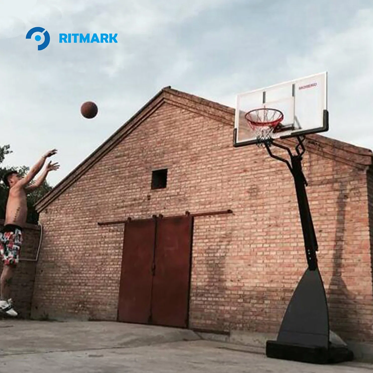 Mobile Basketball Rebounder Net Board Hoop Portable Outdoor Basketball Backboard